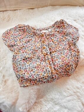 Little Planet by Carters, Floral Puff Sleeve Top, 3T — Multicolor, NWOT